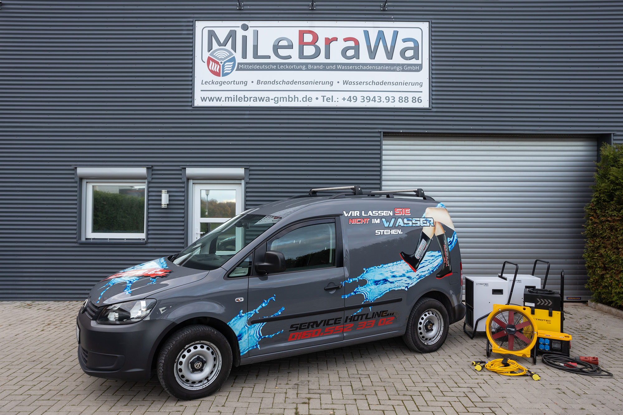 MiLeBrawa - Bautrocknervermietung Bautrockner und Gebläse zu mieten. Kondenstrockner, Adsorptionstrockner, Infrarot-Trocknungsplatte, Trocknungsgebläse